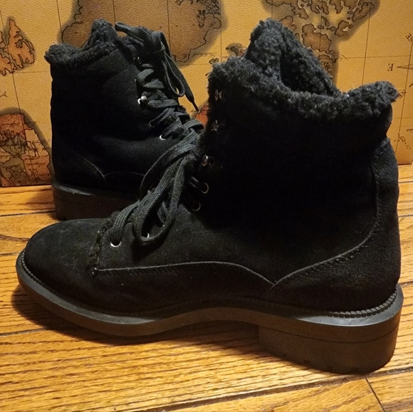 Aquatalia Lenor Suede Shearling Boot sz 7 - Picture 7 of 7